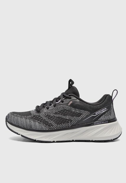 Tenis Running Negro-Blanco-Gris SKECHERS Relaxed Fit: Edgeride