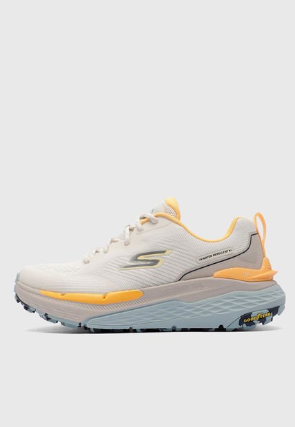 Tenis Trail-Running Beige-Azul Claro-Amarillo SKECHERS Max Cushioning Elite Trail 2.0