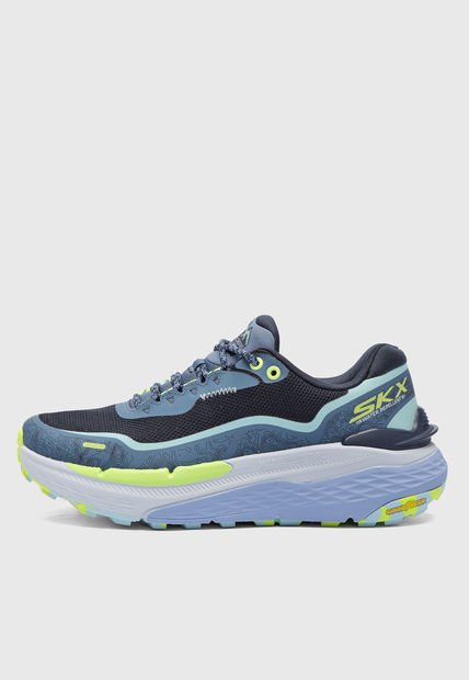 Tenis Trail-Running Azul-Blanco-Verde Neón SKECHERS Max Cushioning Elite Trail 2.0