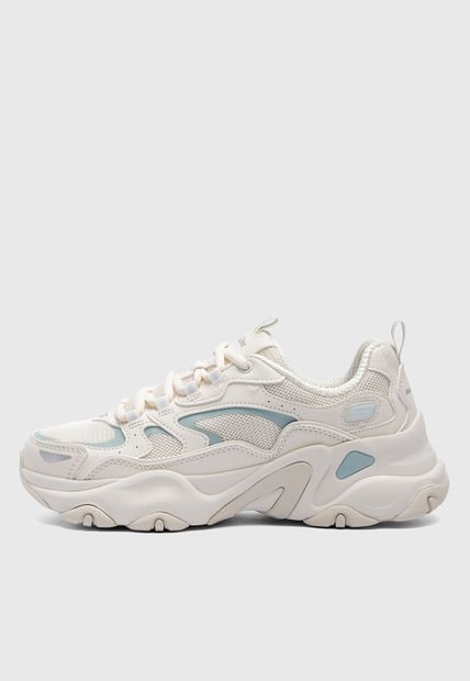 Tenis Lifestyle Beige-Azul Aguamarina SKECHERS D'lites 5.0 - Upgraded