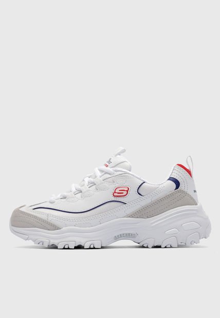 Tenis Lifestyle Blanco-Taupe-Azul SKECHERS D'lites - New Heat