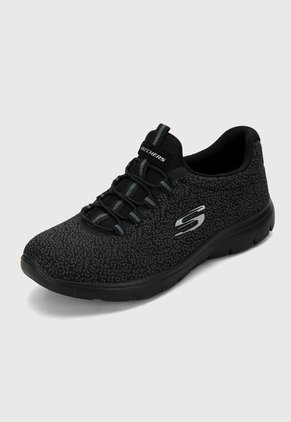 Tenis Training Negro Skechers Summits - Fresh Tak
