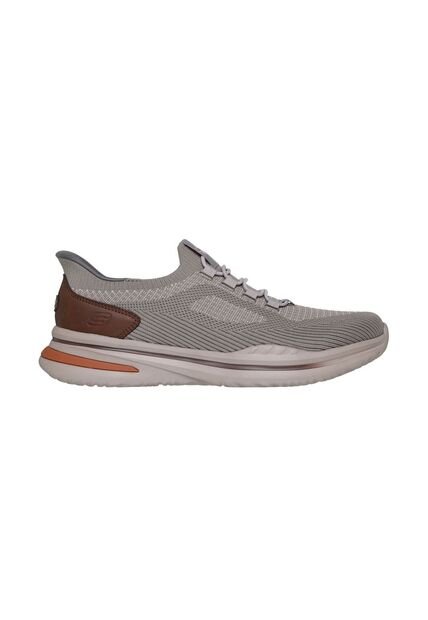 Tenis Skechers USA Street Wear Para Hombre Slip-Ins Color Taupe