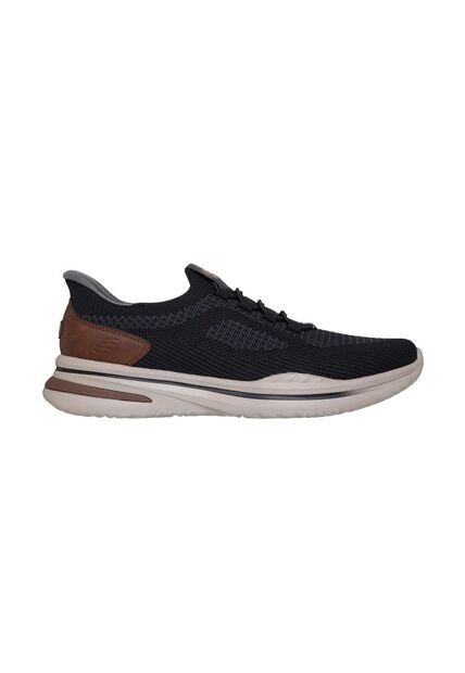 Tenis Skechers USA Street Wear Para Hombre Norlan Slip-Ins Color Negro