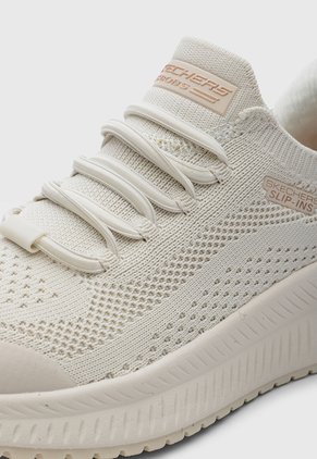 Tenis Lifestyle Skechers Bobs Squad 4 Beige