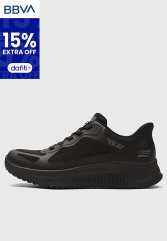Tenis SKECHERS Slip Ins: BOBS Squad 4 Negro Skechers