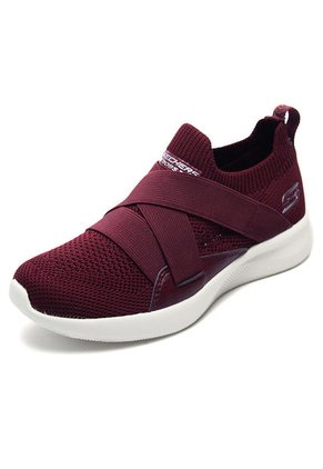 Tenis Running Vinotinto-Blanco Skechers Winning