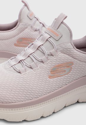 Tenis Lifestyle Skechers Summits Plus Summer Palo Rosa