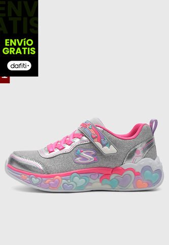 Tenis SKECHERS S-Lights: Eternal Heart Lights Gris Skechers