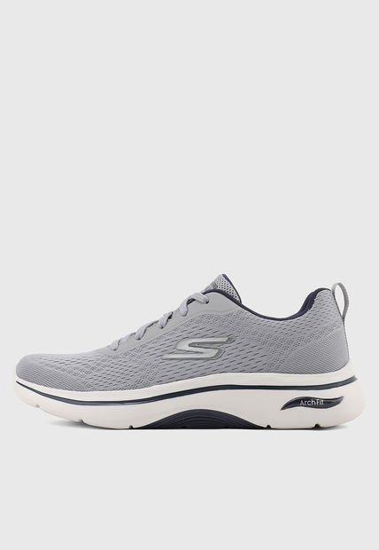 Tenis Walking Gris-Azul Navy SKECHERS Go walk Arch Fit 2.0 - Idyllic 2