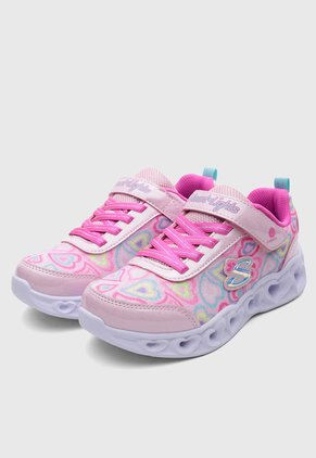 Tenis Lifestyle SKECHERS Heart Lights Rosa