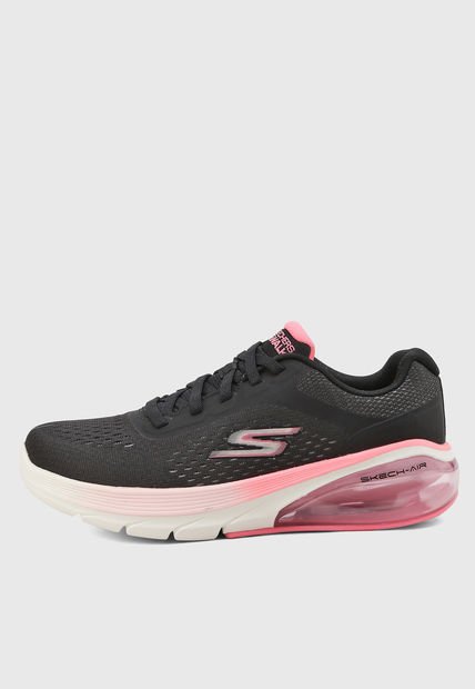 Tenis Running Negro-Blanco-Rosa Neón SKECHERS Go Walk Air 3.0