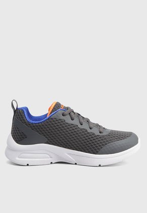 Tenis Lifestyle Gris-Naranja-Blanco Skechers Boys' Microspec Max