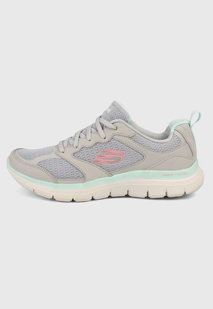 Tenis Training Gris-Azul-Rosa Skechers Flex Appeal 4.0 - Compra Ahora |  Dafiti Colombia