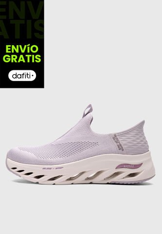 Tenis Lifestyle SKECHERS Arch Fit Glide Step - New League Lila Skechers