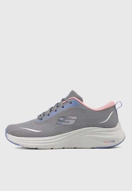 Tenis Running Gris-Lila-Rosa SKECHERS Vapor Foam - Smooth Ride