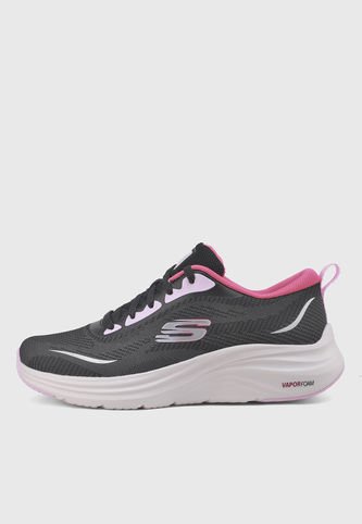 Tenis Running Negro-Rosa-Blanco SKECHERS Vapor Foam - Smooth Ride Skechers