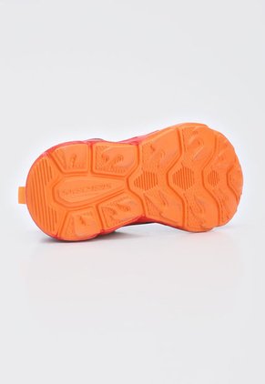 Tenis Lifestyle Negro-Naranja-Rojo Skechers Kids S Lights Thermo Flash