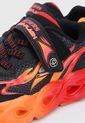 Tenis Lifestyle Negro-Naranja-Rojo Skechers Kids S Lights Thermo Flash de Skechers