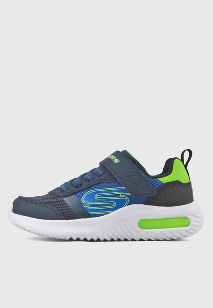 Tenis Lifestyle Azul Navy-Blanco-Verde Claro SKECHERS Bounder Tech - Ultravoid