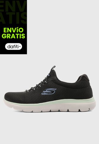 Tenis Training SKECHERS Mesh bungee slip-on Negro Skechers