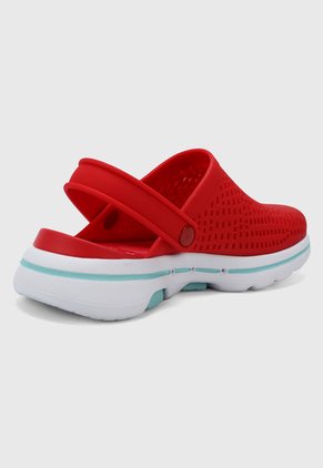 Playera Rojo-Blanco-Turquesa Skechers GOwalk 5 - Astonished