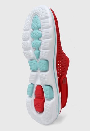 Playera Rojo-Blanco-Turquesa Skechers GOwalk 5 - Astonished