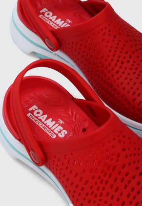 Playera Rojo-Blanco-Turquesa Skechers GOwalk 5 - Astonished