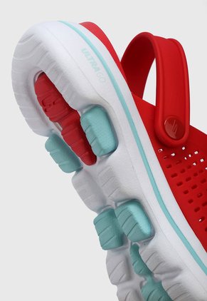 Playera Rojo-Blanco-Turquesa Skechers GOwalk 5 - Astonished