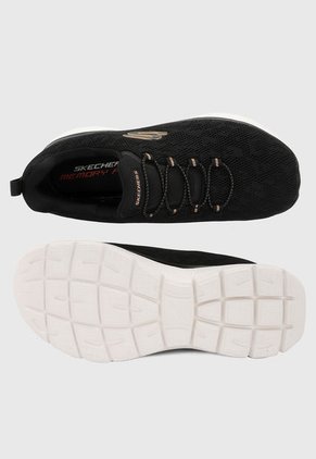 Tenis Training Negro-Dorado-Blanco Skechers Leopard Sport