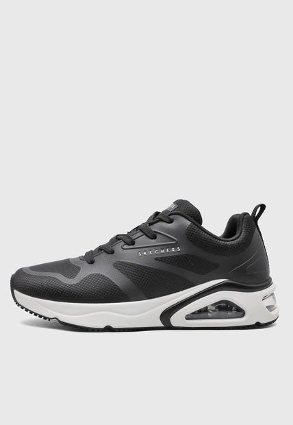 Tenis SKECHERS Mesh W/3D Print Overlay Negro