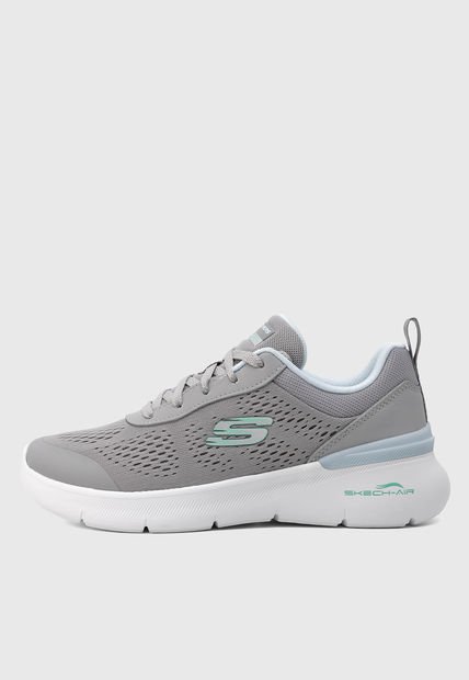 Tenis Gris-Blanco-Celeste SKECHERS Skech-Air Dynamight 2.0
