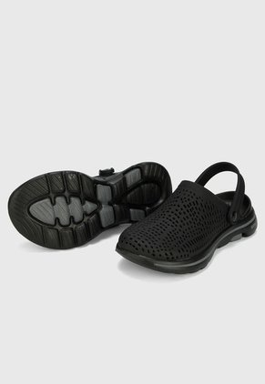 Playera Negro-Gris Skechers GOwalk 5 - Astonished