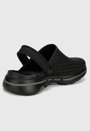 Playera Negro-Gris Skechers GOwalk 5 - Astonished