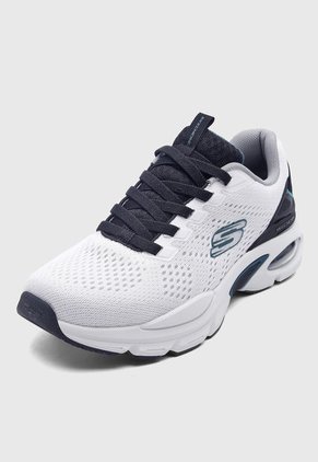 Tenis Lifestyle Blanco-Negro-Azul Petróleo SKECHERS Skech-Air Ventura