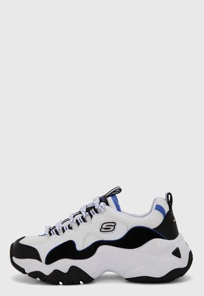 Tenis Lifestyle Blanco-Negro Skechers D"Lites3.0-Moonvisions