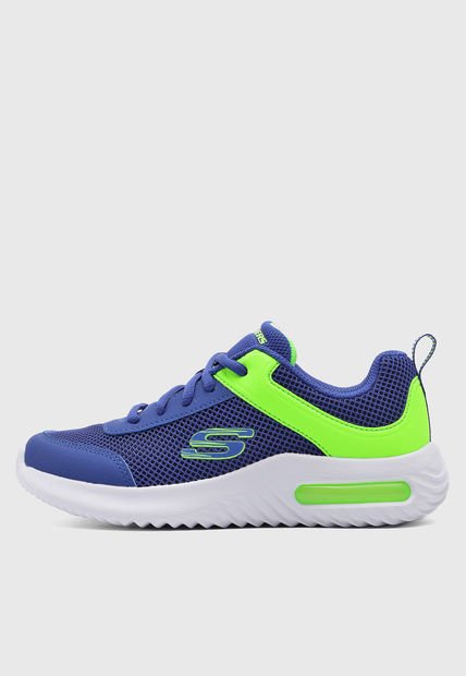 Tenis Lifestyle Azul-Blanco-Amarillo Neón SKECHERS Bounder-Tech
