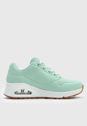 Tenis Lifestyle Verde Menta-Blanco Skechers Uno - Stand On Air