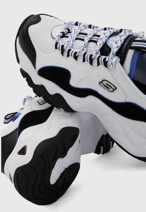 Tenis Lifestyle Blanco-Negro Skechers D"Lites3.0-Moonvisions