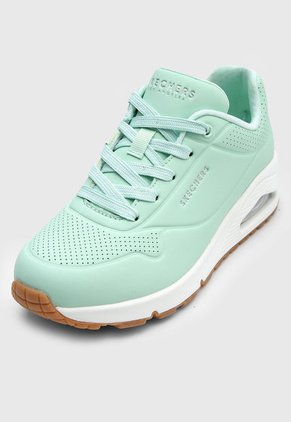 Tenis Lifestyle Verde Menta-Blanco Skechers Uno - Stand On Air