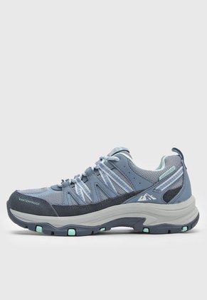 Tenis Outdoor Celeste-Azul-Gris Skechers Trego - Lookout Point