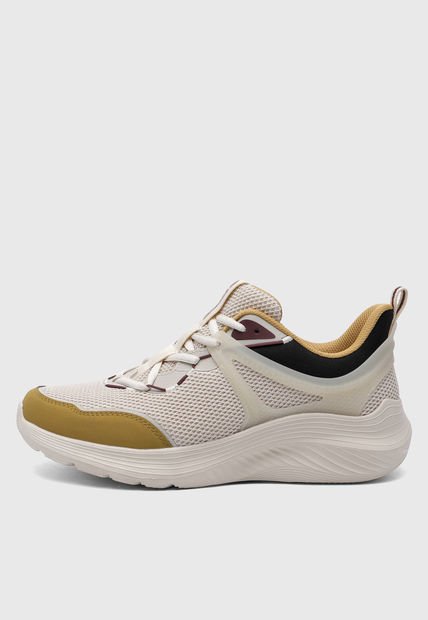 Tenis Lifestyle Beige-Mostaza-Vino Skechers Bobs Squad Waves