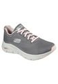 Tenis Skechers Archfit - Big Appeal Color Gris / Blanco / Rosa Para Mujer de Skechers