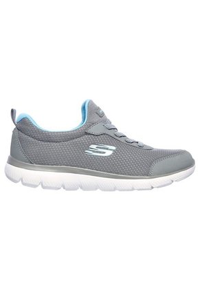 Tenis Skechers Summits - Simple Light Color Gris / Blanco / Turquesa Para Mujer