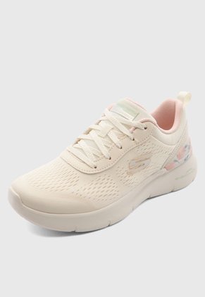 Tenis SKECHERS Engineered Mesh Lace-Up Beige