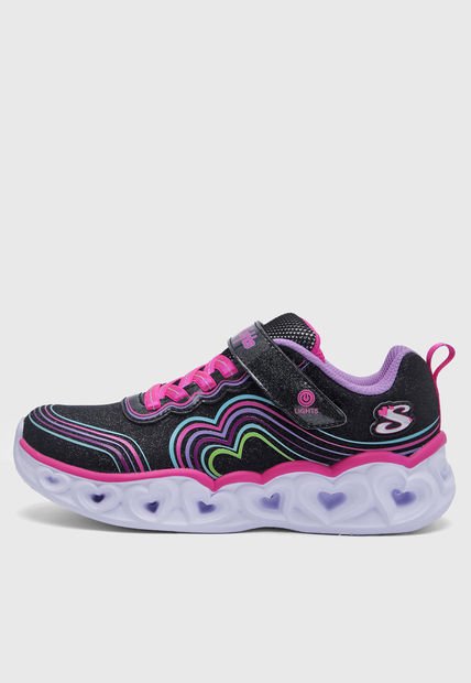 Tenis Lifestyle Multicolor Skechers Heart Lights - Retro Hearts