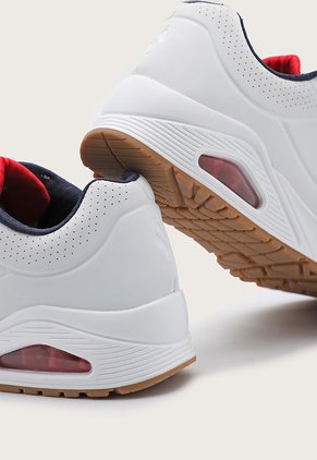 Tenis Lifestyle Blanco-Rojo-Azul Navy Skechers Uno-Stand On Air