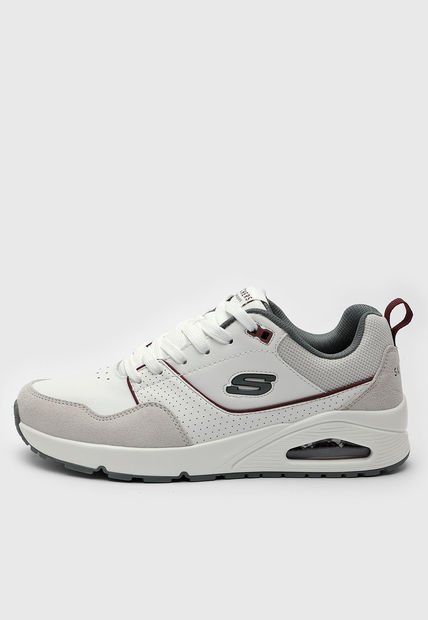 Tenis Lifestyle Marfil-Gris-Vino Skechers Uno - Retro One