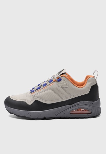 Tenis Outdoor Beige-Negro-Naranja Skechers Uno-Maverick Gorpcore