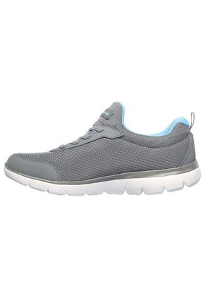 Tenis Skechers Summits - Simple Light Color Gris / Blanco / Turquesa Para Mujer